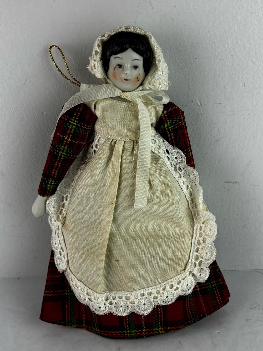 Silvestri Ceramic Doll Vintage Christmas Ornament